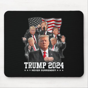 Donald J Trump 2024 Never Surrender 1 Mouse Pad