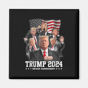 Donald J Trump 2024 Never Surrender Magnet
