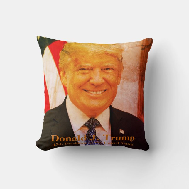 Donald J. Trump, 45th President of United States Cushion (Front)