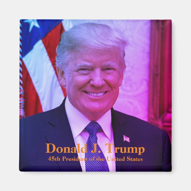 Donald J. Trump - 45th President of United States Magnet (Front)