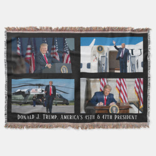 Donald J. Trump 47th President Photo Keepsake Throw Blanket