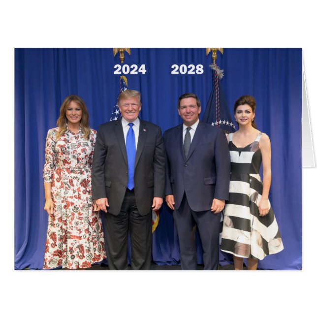 Donald & Melania 2024, Ron & Casey 2028 (Front Horizontal)