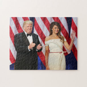 Donald & Melania Trump At Inauguration Jigsaw Puzzle