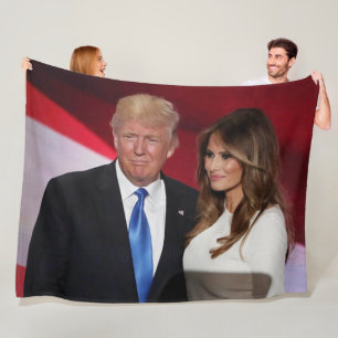 DONALD & MELANIA TRUMP FLEECE BLANKET