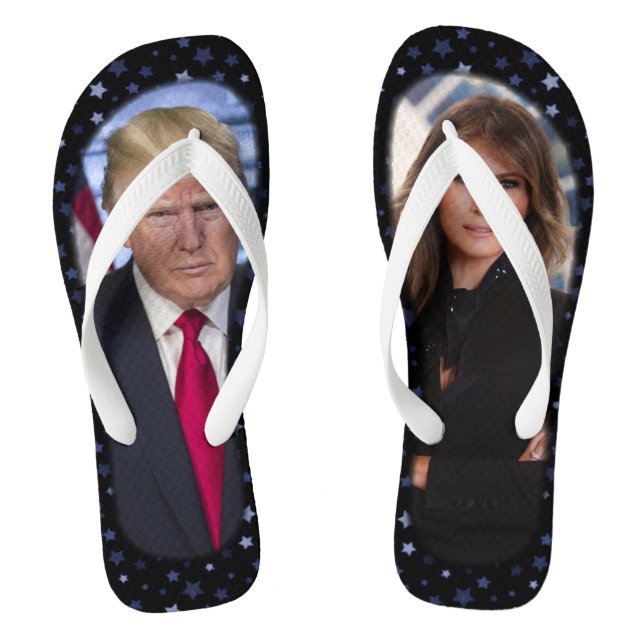 DONALD & MELANIA TRUMP THONGS (Footbed)