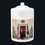 Donald & Melania Trump's Christmas White House<br><div class="desc">A White House Christmas portrait of President Donald & Melania Trump. Donald J. Trump the 45th President of the United States. Donald John Trump was born in Queens, New York, on June 14, 1946. His father, Fred Trump was a successful real estate developer. Trump was educated at the New York...</div>