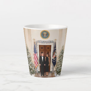 Donald & Melania Trump's Christmas White House Latte Mug