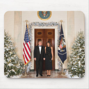 Donald & Melania Trump's Christmas White House Mouse Pad