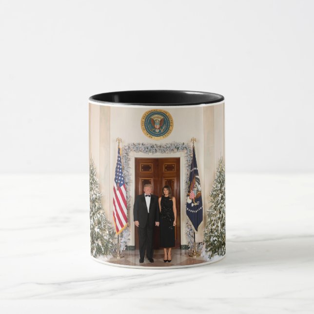 Donald & Melania Trump's Christmas White House Mug (Center)