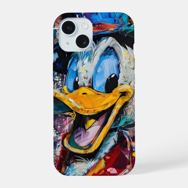 Donald the Duck colourful iPhone 15 case (Back)