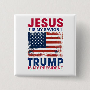Donald Trump 15 Cm Square Badge