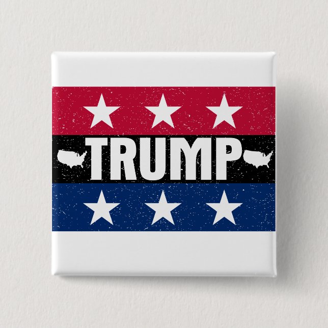 Donald Trump 15 Cm Square Badge (Front)