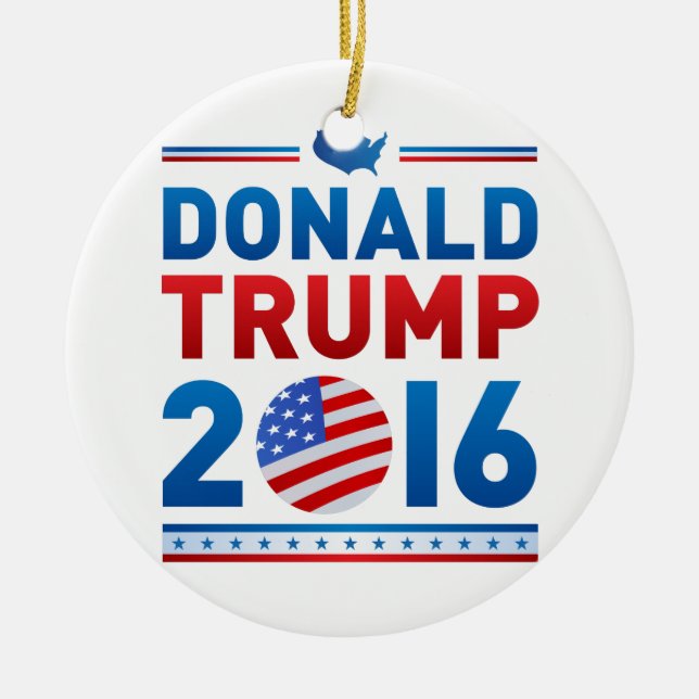 DONALD TRUMP 2016 Presidential Election Ceramic Ornament (Front)