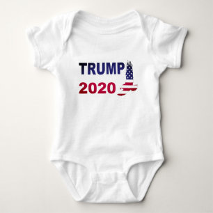 Donald Trump 2020 American Eagle flag Baby Bodysuit