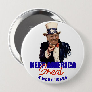 DONALD TRUMP 2020 KEEP AMERICA GREAT 10 CM ROUND BADGE