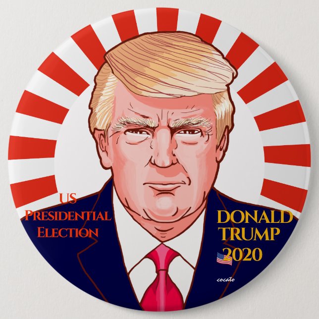 Donald Trump - 2020 - presidential election 6 Cm Round Badge (Front)