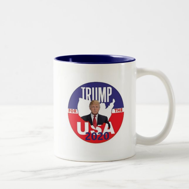 Donald TRUMP 2020 Two-Tone Coffee Mug (Right)