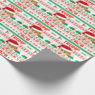 Donald Trump 2020 Ugly Christmas Wrapping Paper