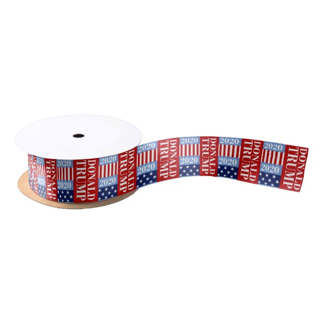 Donald Trump 2020 |Vote For Red President Election Satin Ribbon (Spool)