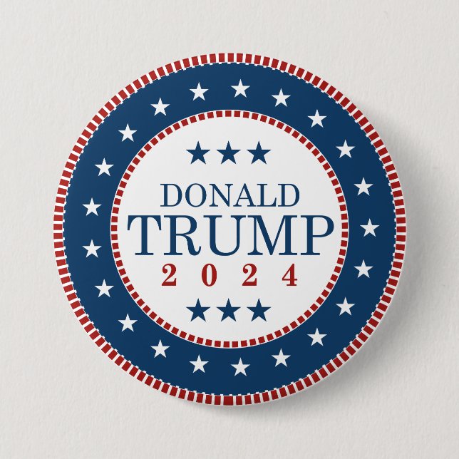 Donald Trump 2024 7.5 Cm Round Badge (Front)