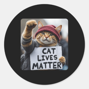 Donald Trump 2024 Cats, Cat Lives Trump Classic Round Sticker