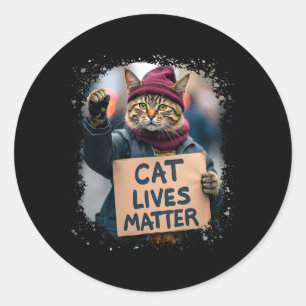 Donald Trump 2024 Cats Take America Back Retro Vin Classic Round Sticker