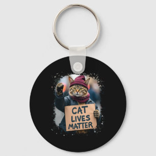 Donald Trump 2024 Cats Take America Back Retro Vin Key Ring