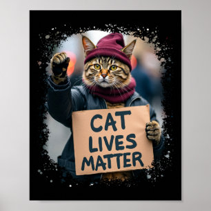 Donald Trump 2024 Cats Take America Back Retro Vin Poster
