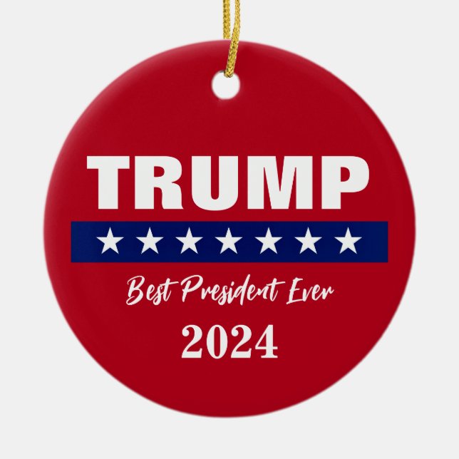 DONALD TRUMP 2024 CHRISTMAS ORNAMENT (Front)