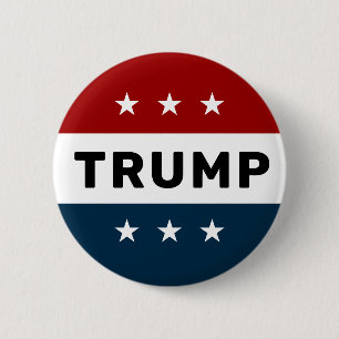 Donald Trump 2024 Classic Star Pinback 6 Cm Round Badge