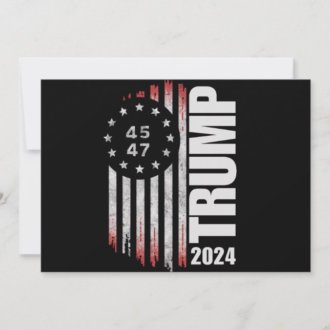 Donald Trump 2024 Election Vote 45 47 American  Invitation (Front)
