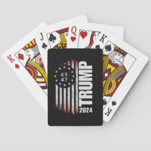 Donald Trump 2024 Election Vote 45 47 American  Playing Cards