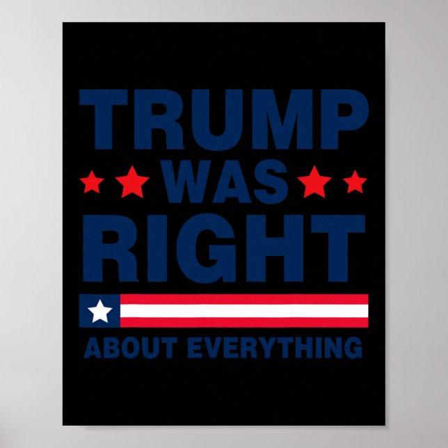 Donald Trump 2024 Funny Trump Was Right About Ever Poster (Front)