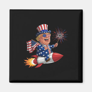 Donald Trump 2024 Happy 4th Of July Trump American Magnet