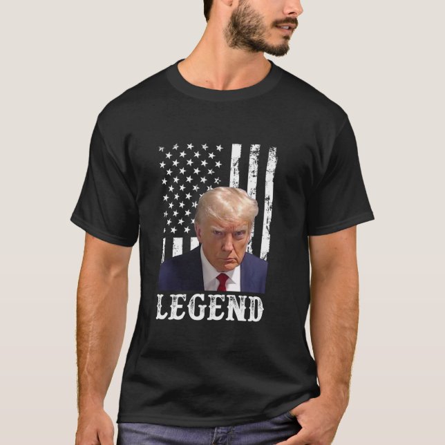 Donald Trump 2024 Mug Shot President Legend Americ T-Shirt (Front)