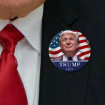 Donald Trump 2024 Pinback 6 Cm Round Badge<br><div class="desc">Donald Trump Photo - President Pinback Button</div>