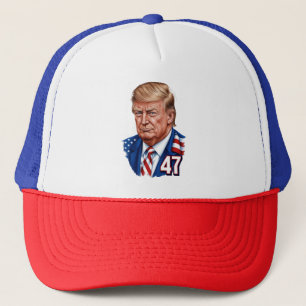 Donald Trump 2024 Presidential 47 Winner Trucker Hat