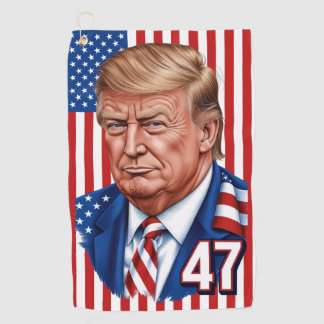 Donald Trump 2024 Presidential 47 Winner - USA Golf Towel