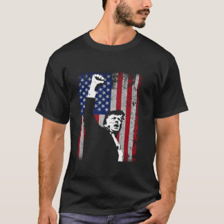 Donald Trump 2024 Shot At Election Rally NEVER SUR T-Shirt