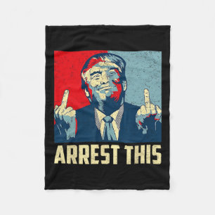Donald Trump 2024 Supporter Arrest This Vintage Fleece Blanket