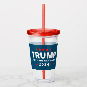 Donald Trump 2024 Take America Back Acrylic Tumbler