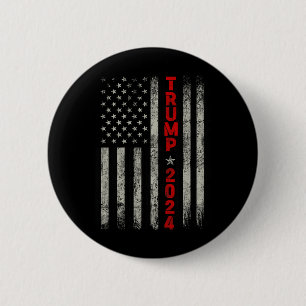 Donald Trump 2024 Take America Back American Flag 6 Cm Round Badge