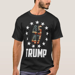 Donald Trump 2024 Take America Back American Flag  T-Shirt