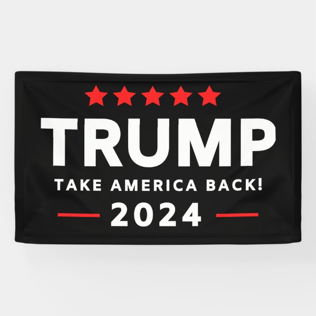 Donald Trump 2024 Take America Back Election  Banner (Horizontal)