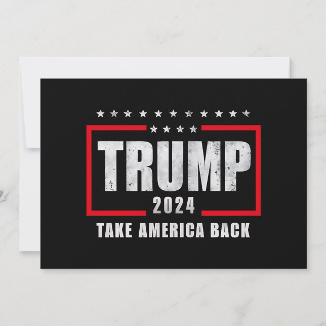 Donald Trump 2024 Take America Back Election Invitation (Front)