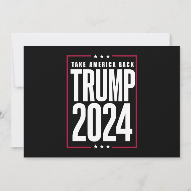 Donald Trump 2024 Take America Back Election Invitation (Front)