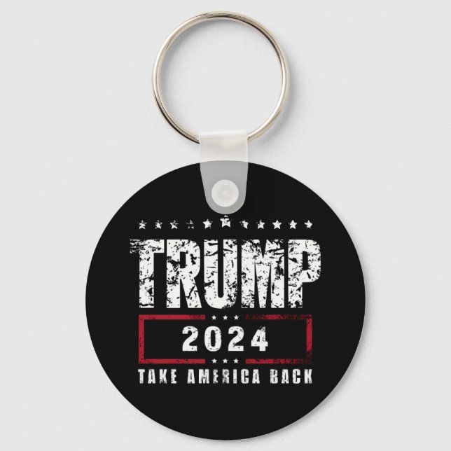 Donald Trump 2024 Take America Back Election  Key Ring (Front)