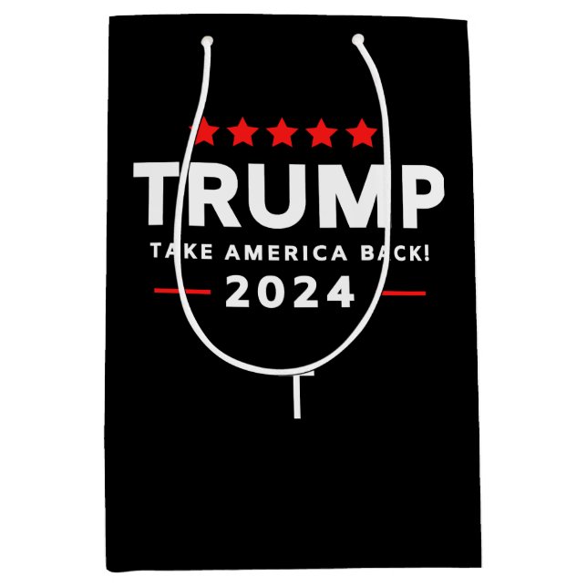 Donald Trump 2024 Take America Back Election  Medium Gift Bag (Front)