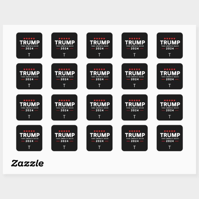 Donald Trump 2024 Take America Back Election  Square Sticker (Sheet)