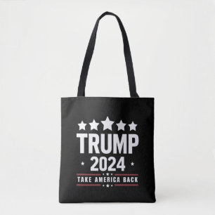 Donald Trump 2024 Take America Back Election Tote Bag